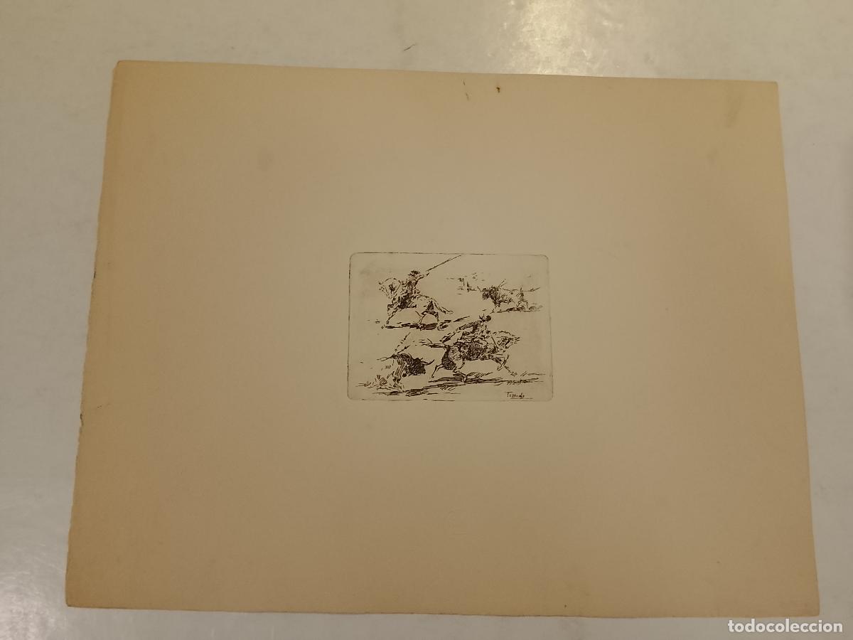 Arte: TERRUELLA - AGUAFUERTE - GRABADO ANTIGUO - CORRIDA DE TOROS - VER FOTOS