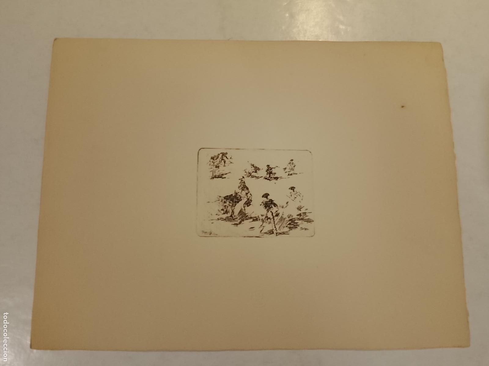 Arte: TERRUELLA - AGUAFUERTE - GRABADO ANTIGUO - CORRIDA DE TOROS - VER FOTOS