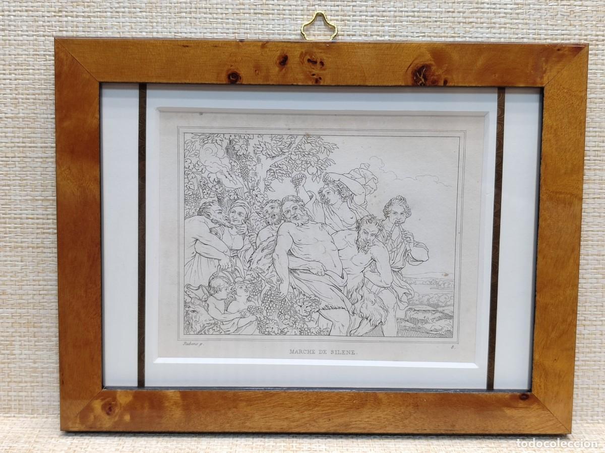Arte: Marcha de Silene de Rubens. Musee de peinture et de sculpture. Reveil. 1828. cuadro