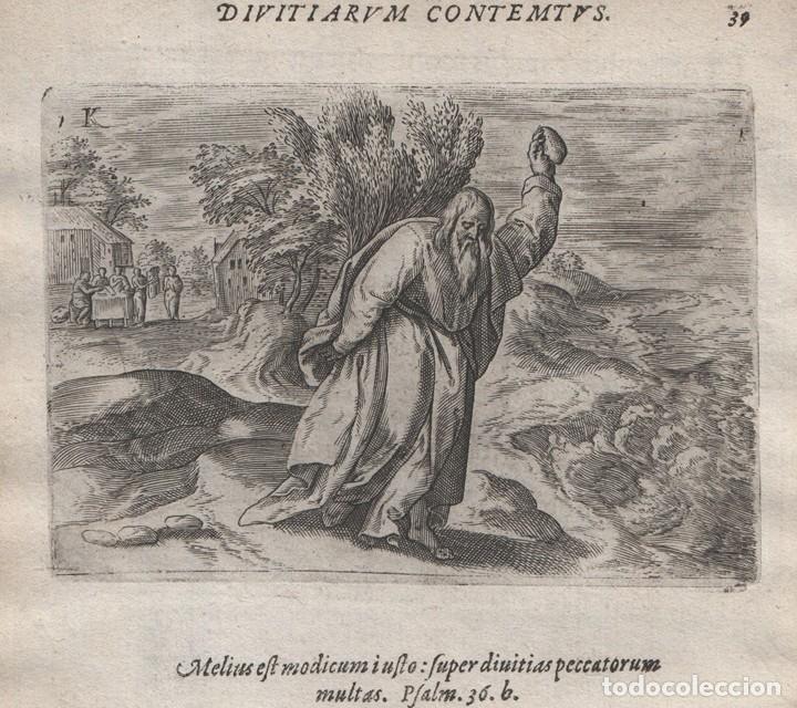 Arte: EMBLEMA s.XVII (1609), GRABADO DE COBRE, MIKROKOSMOS PARVUS MUNDUS, GERARD DE JODE, CRATES DE TEBAS