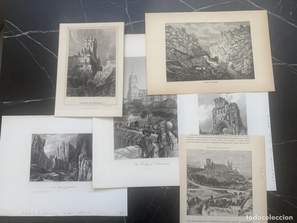 Arte: Vistas de Segovia, Salamanca, Toledo y Burgos ( Espa&ntilde;a), hacia 1850. Varios autores