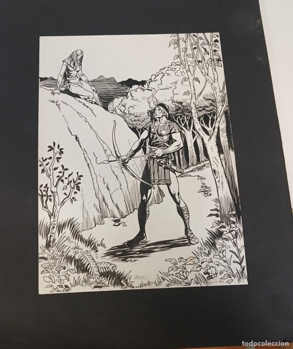 Arte: DIBUJO ORIGINAL DICCIONARIO ILUSTRADO DE MITOLOGIA VASCA DE BARANDIARAN Y AYERBE JOSE MIGUEL
