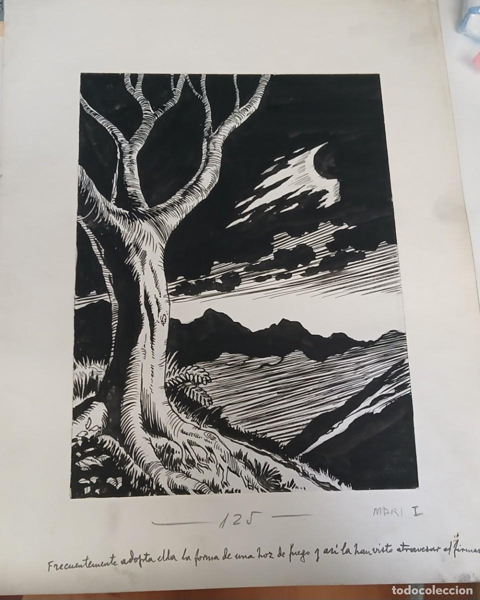 Arte: DIBUJO ORIGINAL DICCIONARIO ILUSTRADO DE MITOLOGIA VASCA DE BARANDIARAN Y AYERBE JOSE MIGUEL