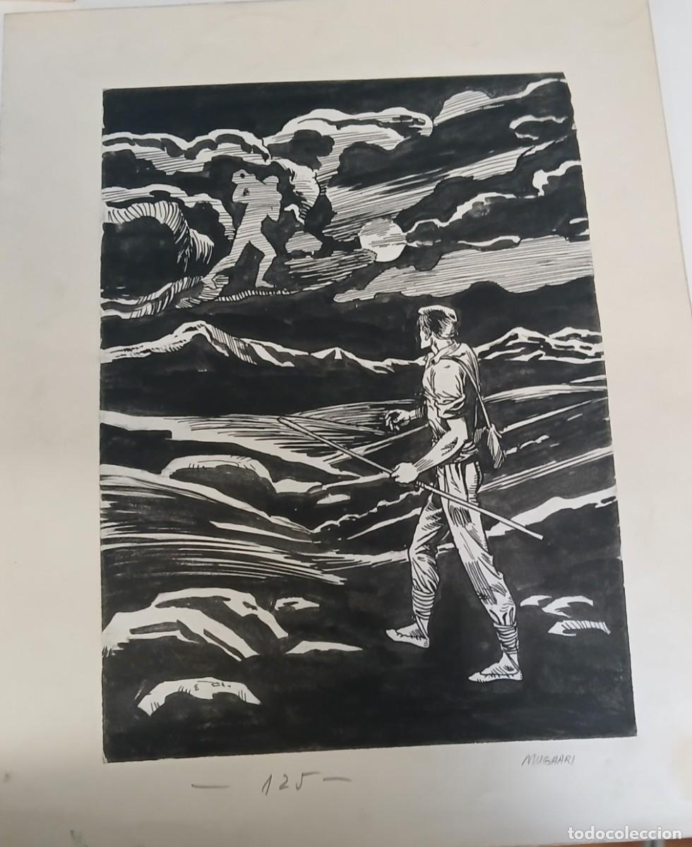 Arte: DIBUJO ORIGINAL DICCIONARIO ILUSTRADO DE MITOLOGIA VASCA DE BARANDIARAN Y AYERBE JOSE MIGUEL