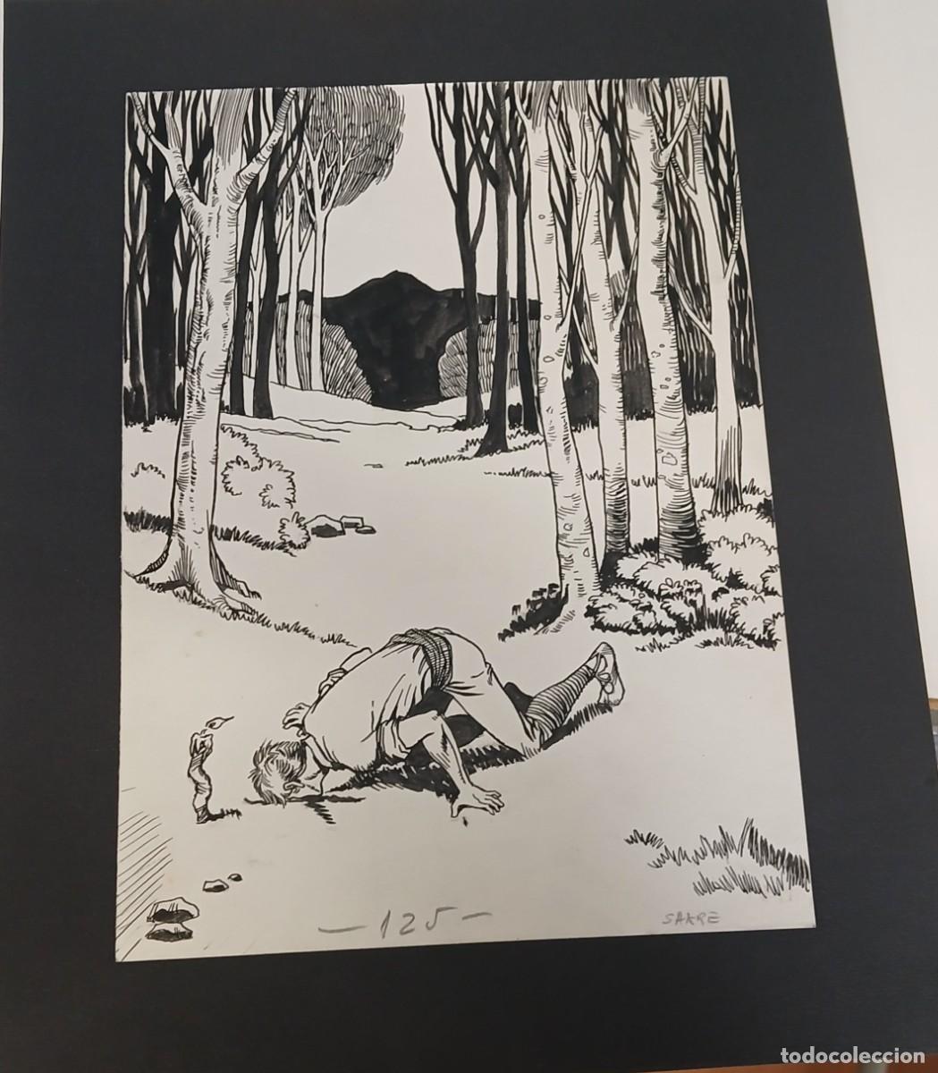 Arte: DIBUJO ORIGINAL DICCIONARIO ILUSTRADO DE MITOLOGIA VASCA DE BARANDIARAN Y AYERBE JOSE MIGUEL