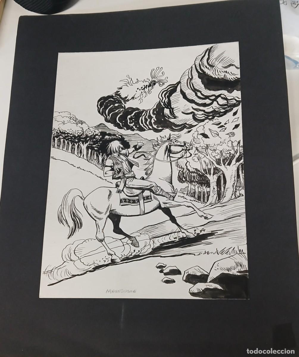 Kunst: DIBUJO ORIGINAL DICCIONARIO ILUSTRADO DE MITOLOGIA VASCA DE BARANDIARAN Y AYERBE JOSE MIGUEL