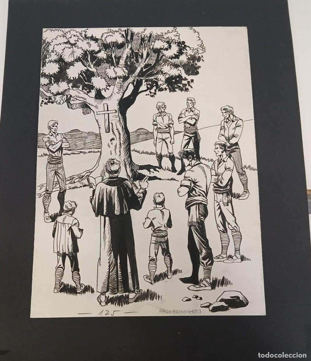 Arte: DIBUJO ORIGINAL DICCIONARIO ILUSTRADO DE MITOLOGIA VASCA DE BARANDIARAN Y AYERBE JOSE MIGUEL