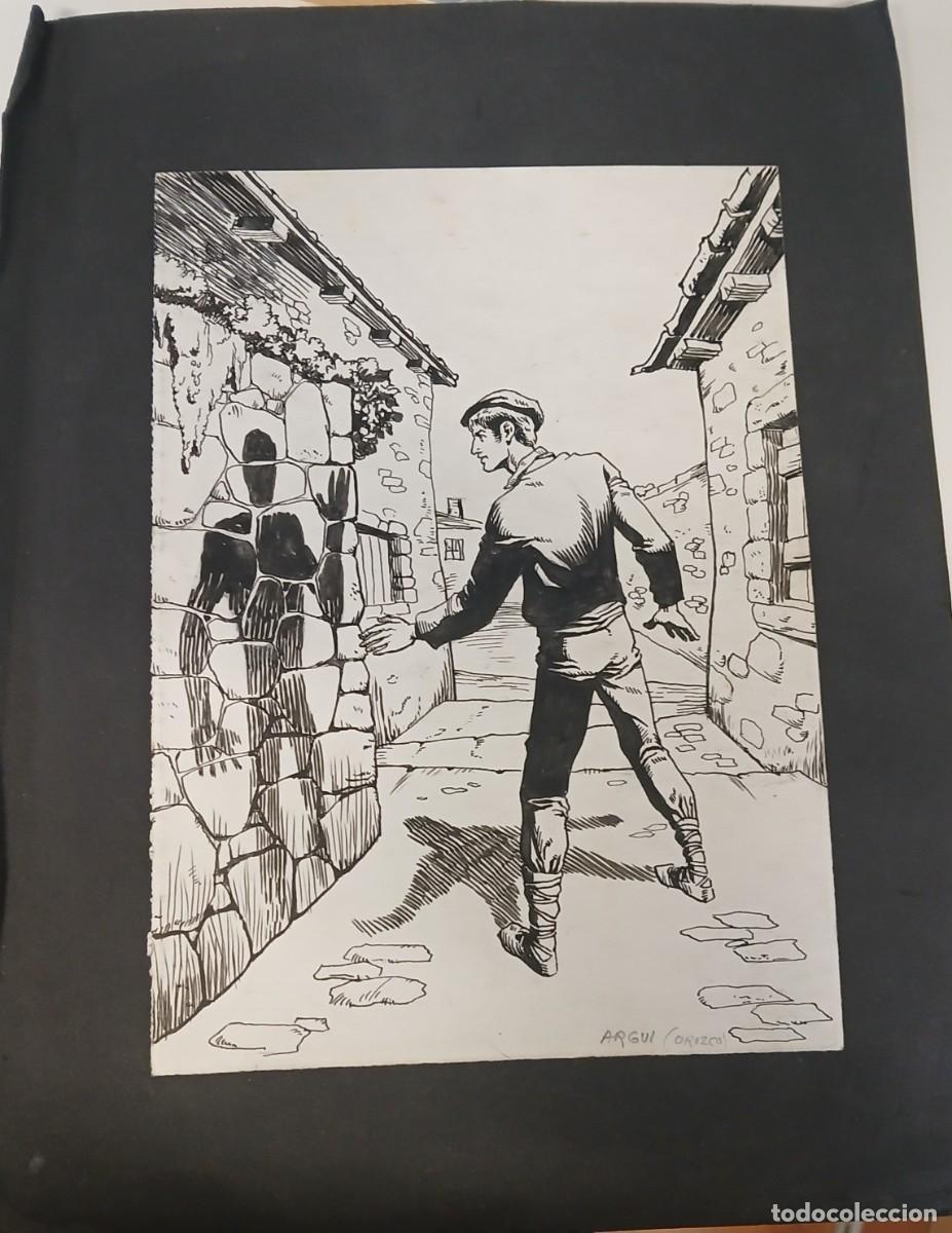 Arte: DIBUJO ORIGINAL DICCIONARIO ILUSTRADO DE MITOLOGIA VASCA DE BARANDIARAN Y AYERBE JOSE MIGUEL