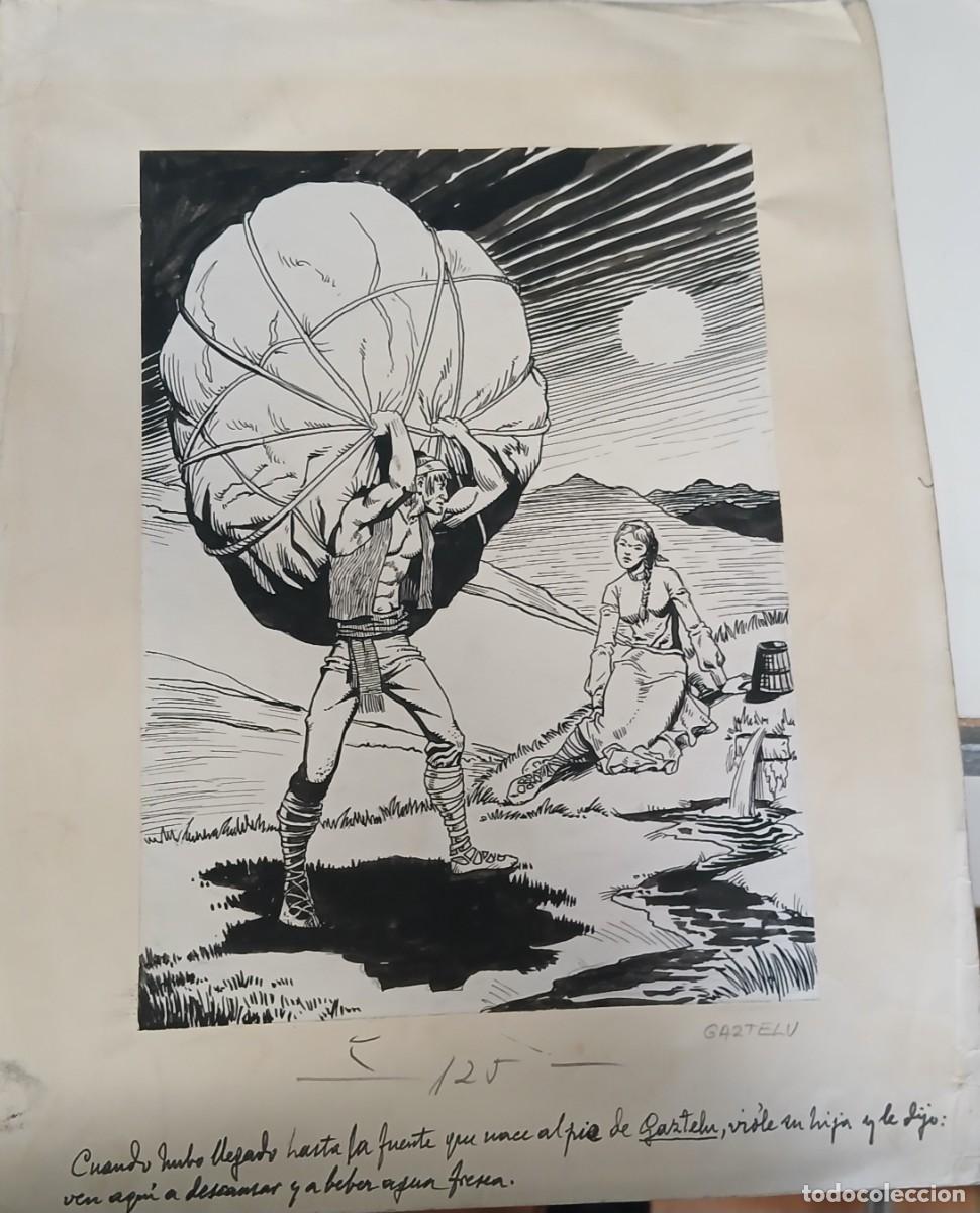 Arte: GRABADO ORIGINAL DICCIONARIO ILUSTRADO DE MITOLOGIA VASCA DE BARANDIARAN Y AYERBE JOSE MIGUEL