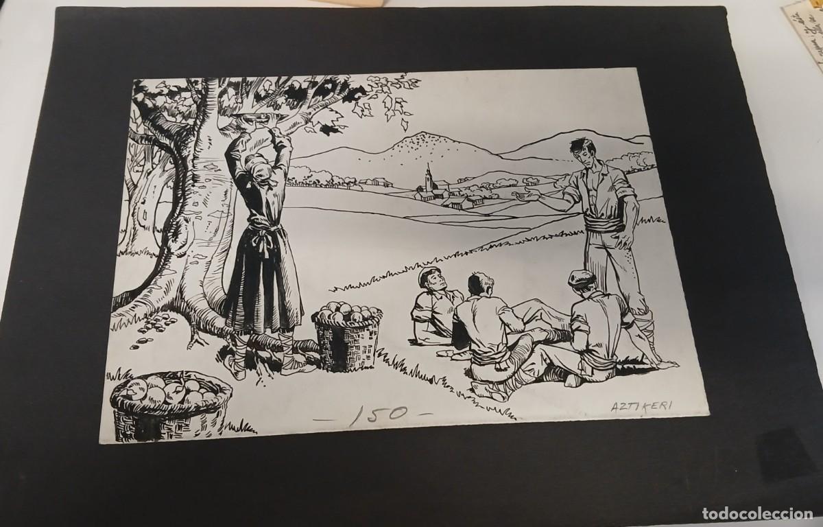 Arte: GRABADO ORIGINAL DICCIONARIO ILUSTRADO DE MITOLOGIA VASCA DE BARANDIARAN Y AYERBE JOSE MIGUEL