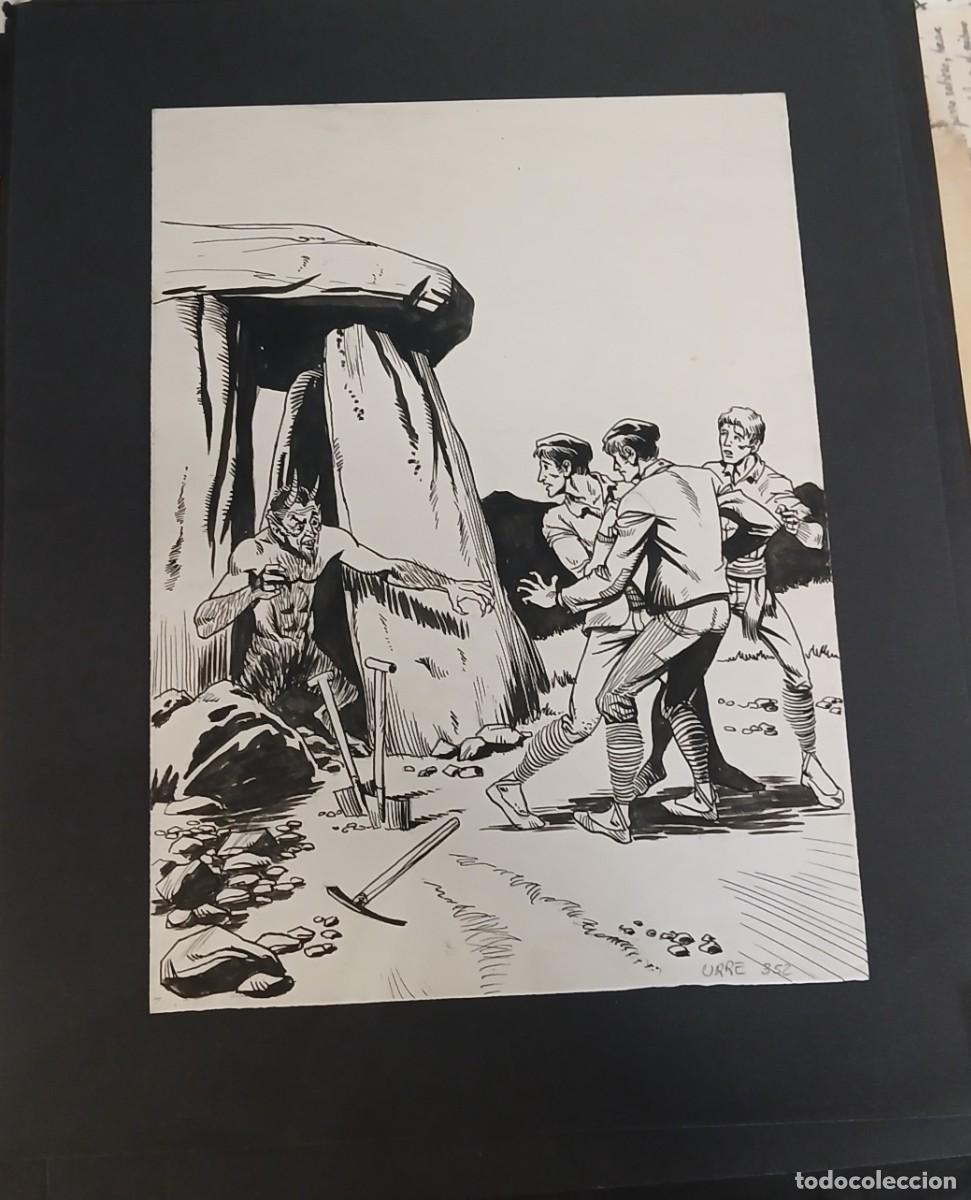 Arte: GRABADO ORIGINAL DICCIONARIO ILUSTRADO DE MITOLOGIA VASCA DE BARANDIARAN Y AYERBE JOSE MIGUEL