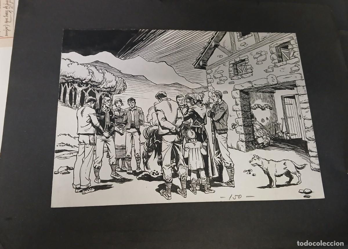 Arte: DIBUJO ORIGINAL DICCIONARIO ILUSTRADO DE MITOLOGIA VASCA DE BARANDIARAN Y AYERBE JOSE MIGUEL