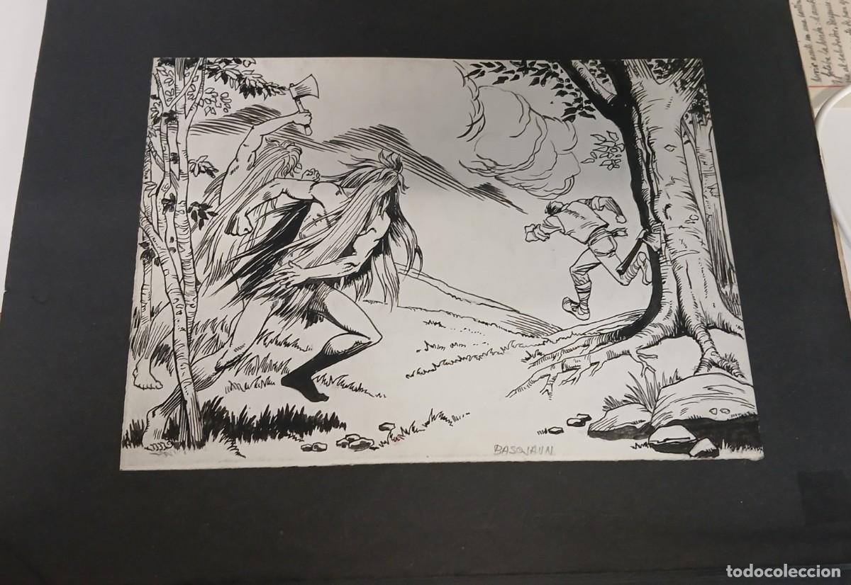 Arte: DIBUJO ORIGINAL DICCIONARIO ILUSTRADO DE MITOLOGIA VASCA DE BARANDIARAN Y AYERBE JOSE MIGUEL