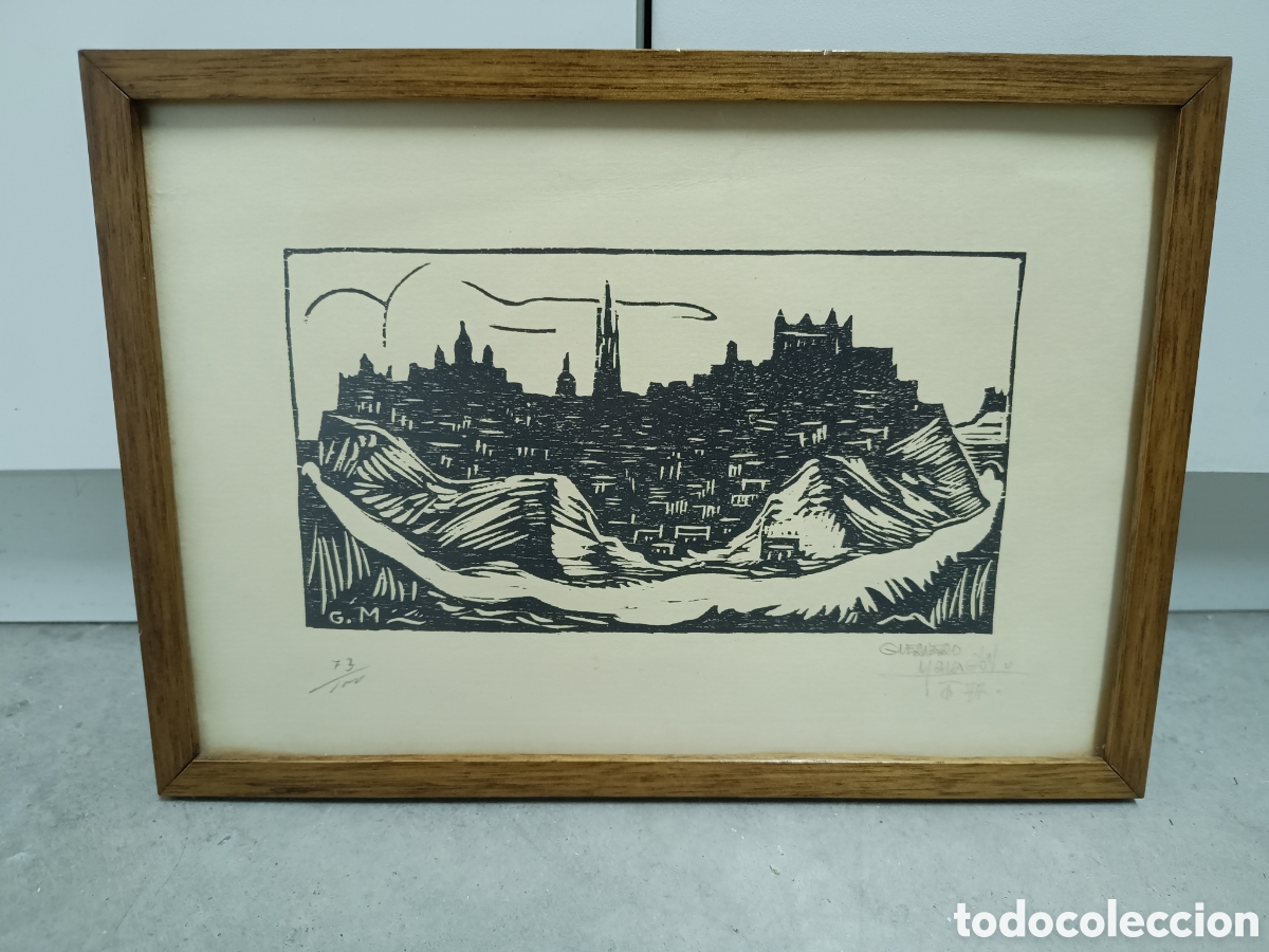 Art: TOLEDO - GREGORIO MALAG&Oacute;N - GRABADO 24 X 17 - SERIADO Y FIRMADO N&ordm; 73/100
