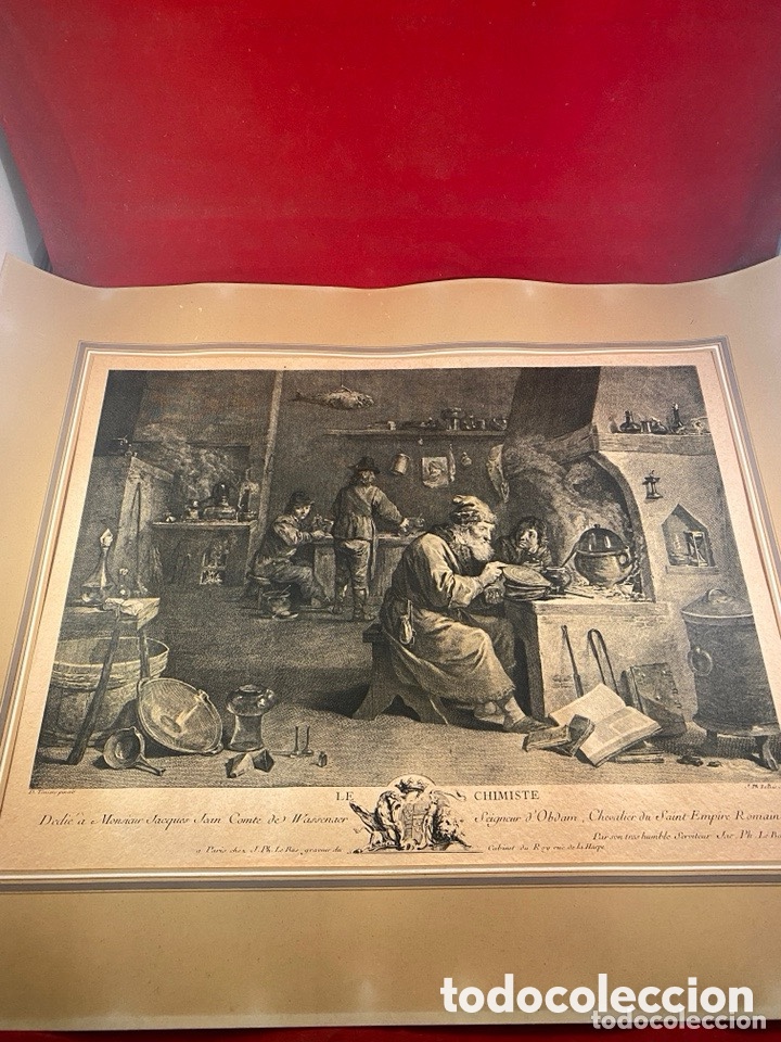 Arte: Grabado LE CHIMISTE - JACQUES PHILIPPE LE BAS (FRANCIA 1707-1783)