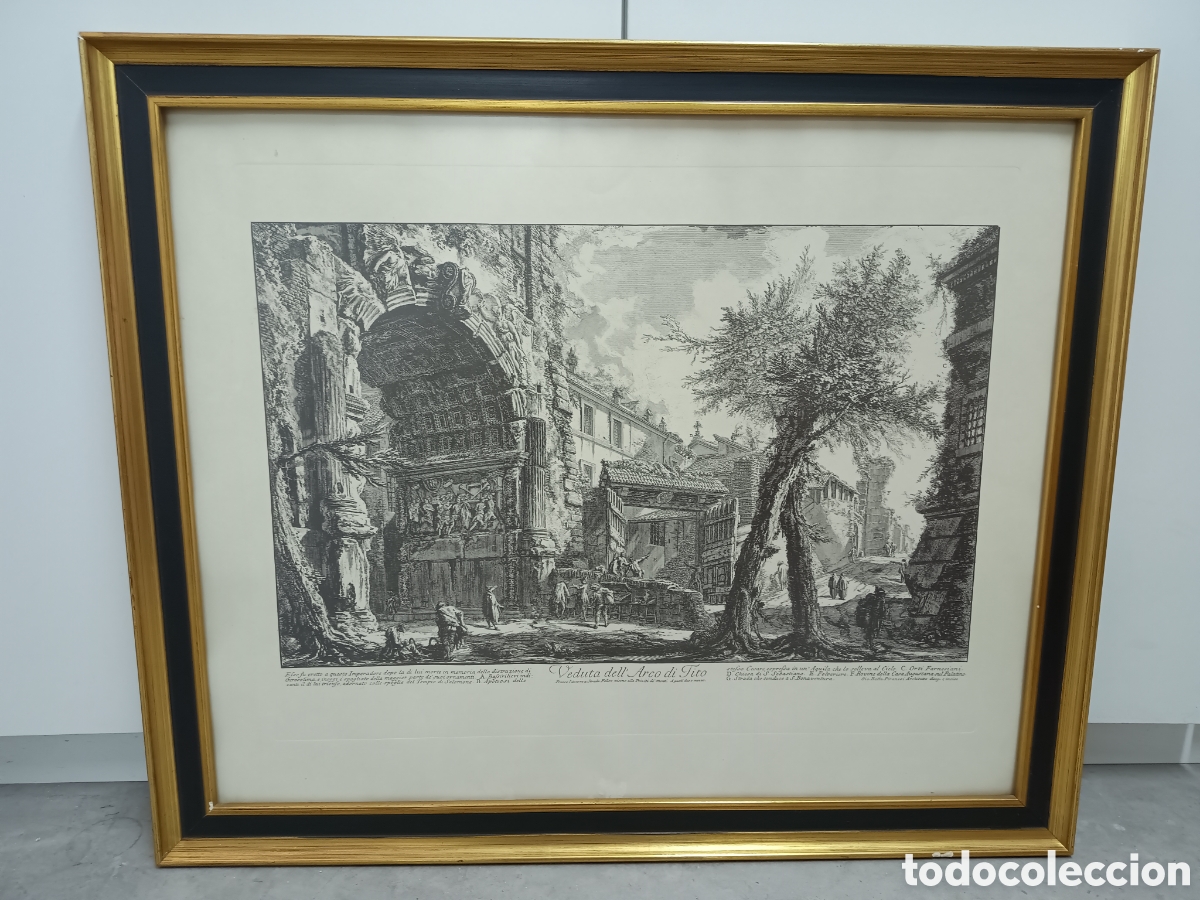 Art: GRABADO VEDUTA DELL&rsquo; ARCO DI TITO - 67x56cm