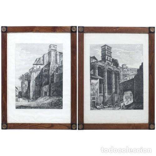 Arte: Dos grabados italianos - Luigi Rossini - siglo XIX (firmados)