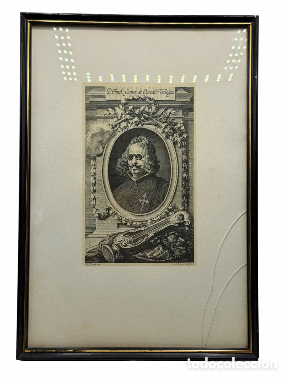 Arte: Antiguo Grabado Francisco Quevedo