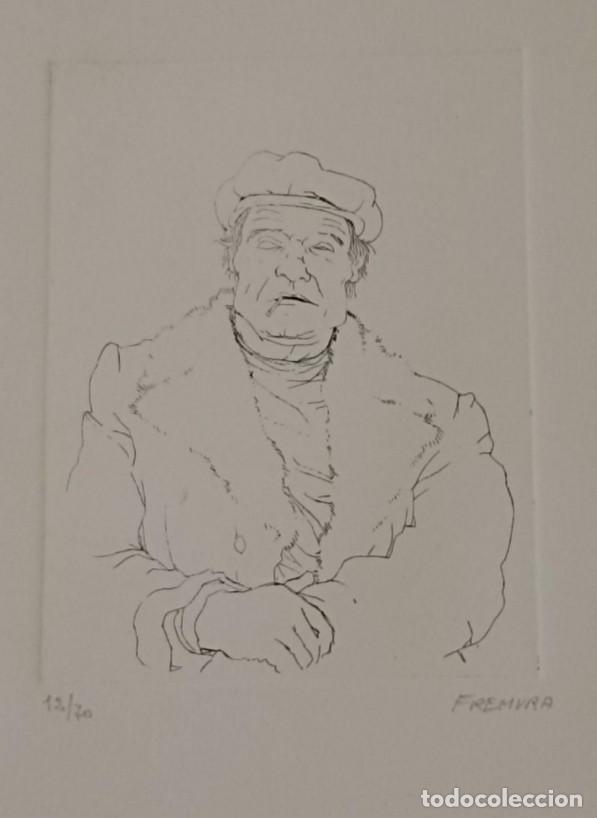 Arte: RITRATTO DI GIOVAN BATTISTA VAIANI LISI,GALERISTA,DE ALBERTO FREMURA, A&Ntilde;OS 70,AGUAFUERTE,FIRMADO