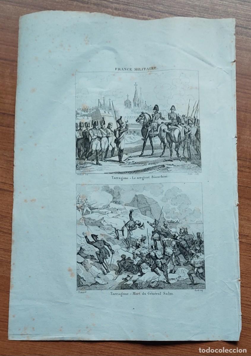 Arte: DOS GRABADOS GUERRA INDEPENDENCIA TARRAGONA FRANCE MILITAIRE