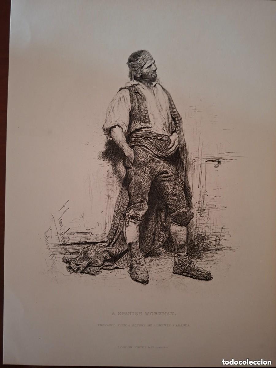 Arte: Grabado de una pintura de J. Jim&eacute;nez Aranda. A spanish workman
