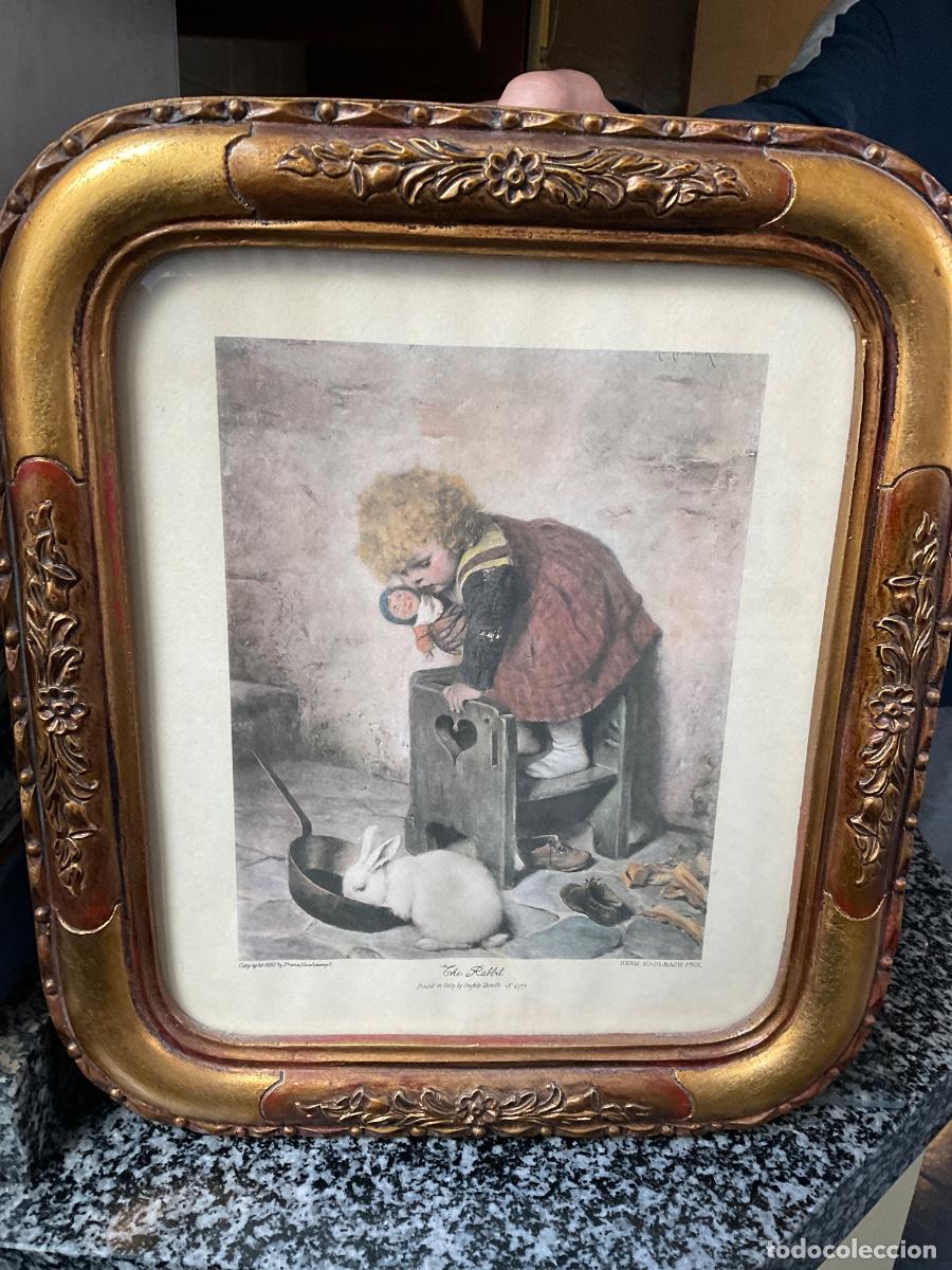 Arte: Grabado enmarcado The rubitt del pintor alem&aacute;n Hermann Kaulbach