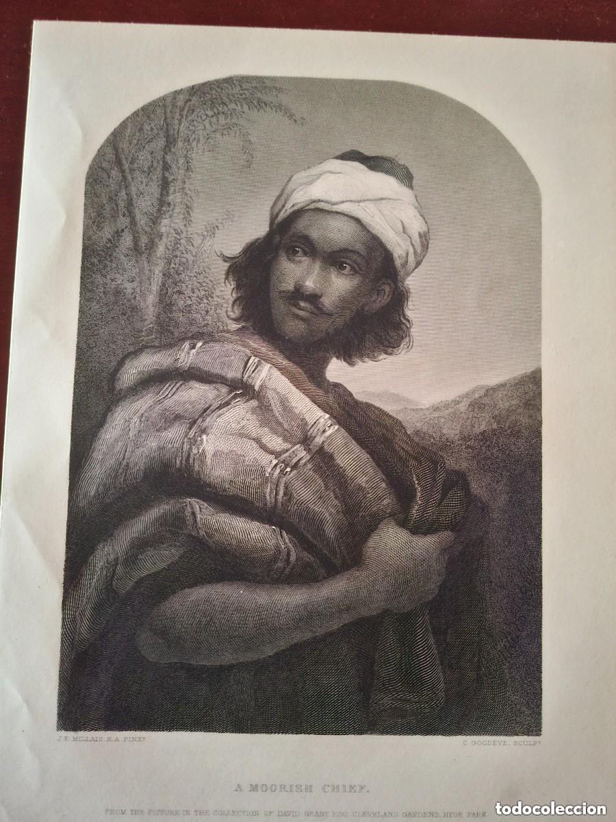 Arte: Grabado de J. E. Millars. A moorish chief - Foto 1