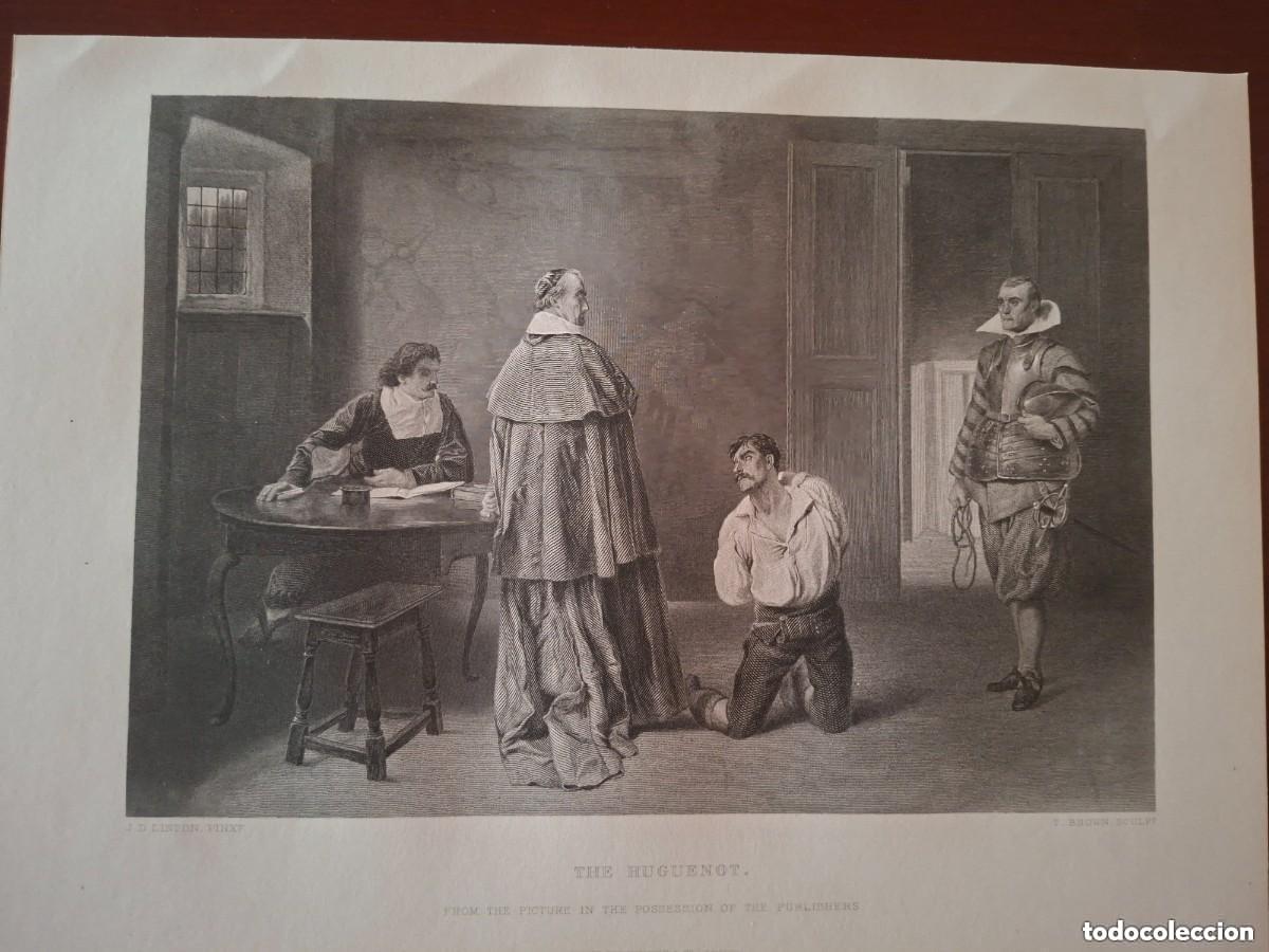 Kunst: Grabado J. D. Lindon. The huguenot