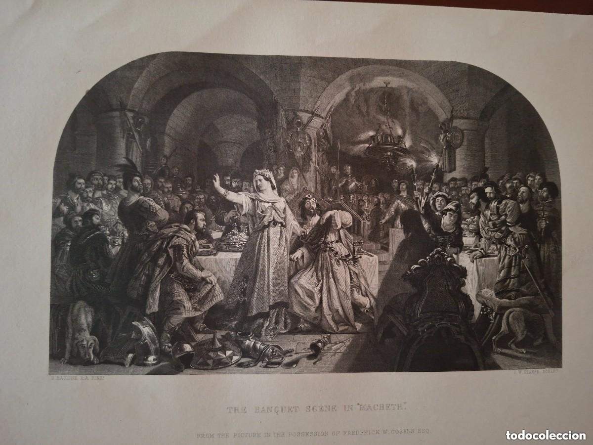 Kunst: Grabado D. Maclise. The banquet scene in Macbeth