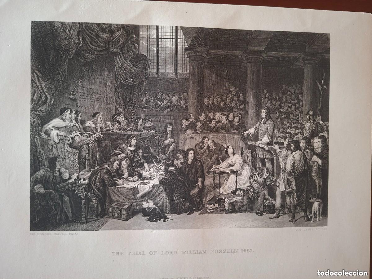Art: Grabado George Hayter. The trial of lord William Russell