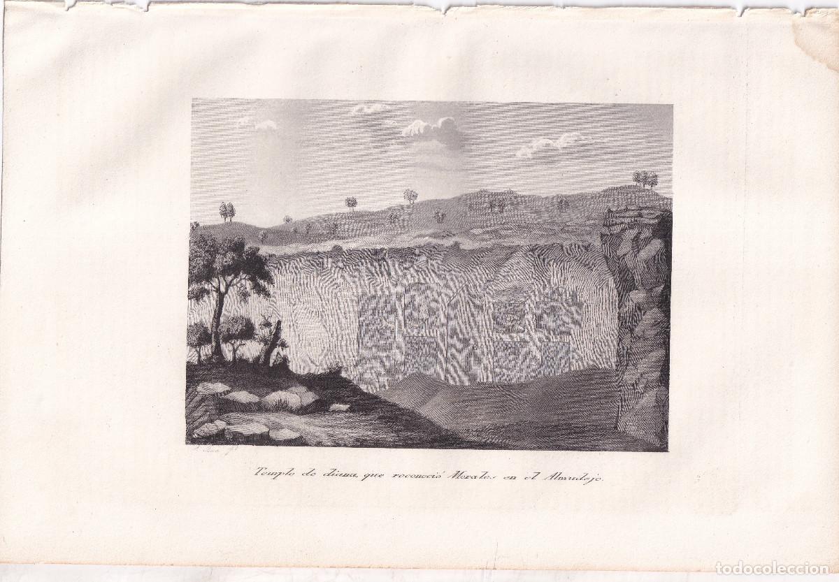 Arte: GRABADO. TEMPLO DE DIANA EN EL ALENTEJO. &Eacute;VORA. PORTUGAL. 24,5 X 16,5 CM. 1852