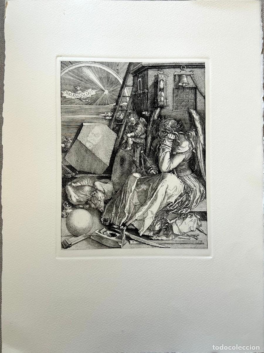 Arte: Alberto Durero - La Melancol&iacute;a - Grabado calcogr&aacute;fico del siglo XIX.