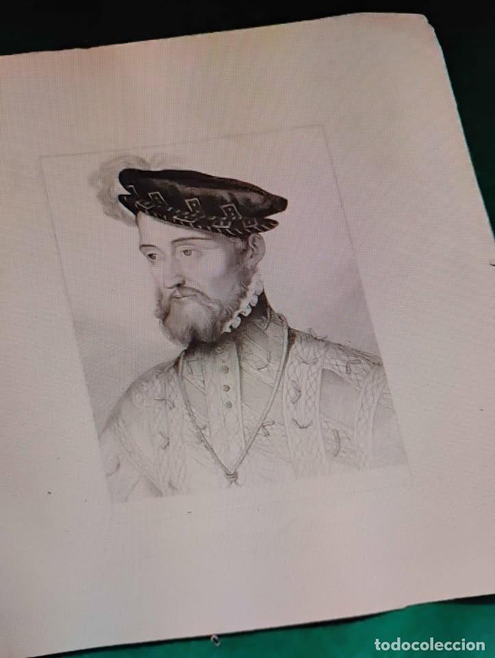 Arte: Francois De Lorraine Grabado antiguo suelto, mutilado