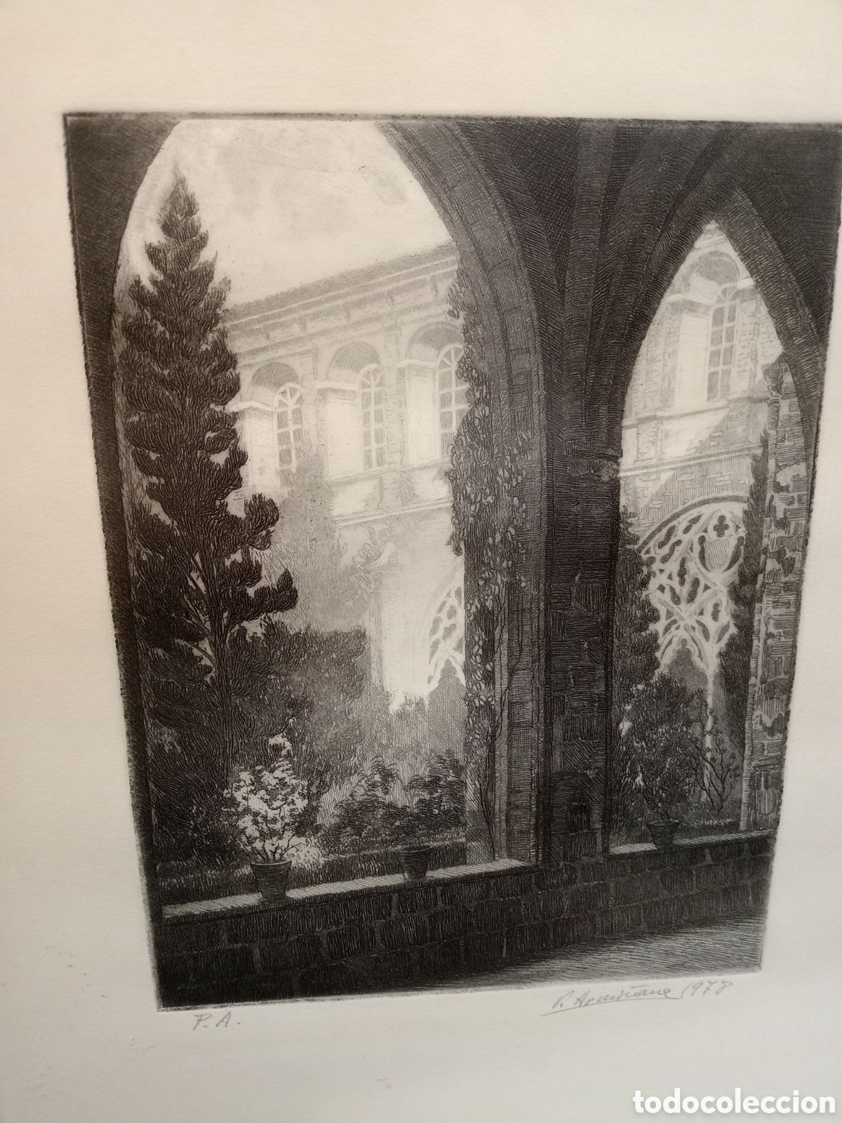 Arte: Grabado claustro g&oacute;tico - Foto 1