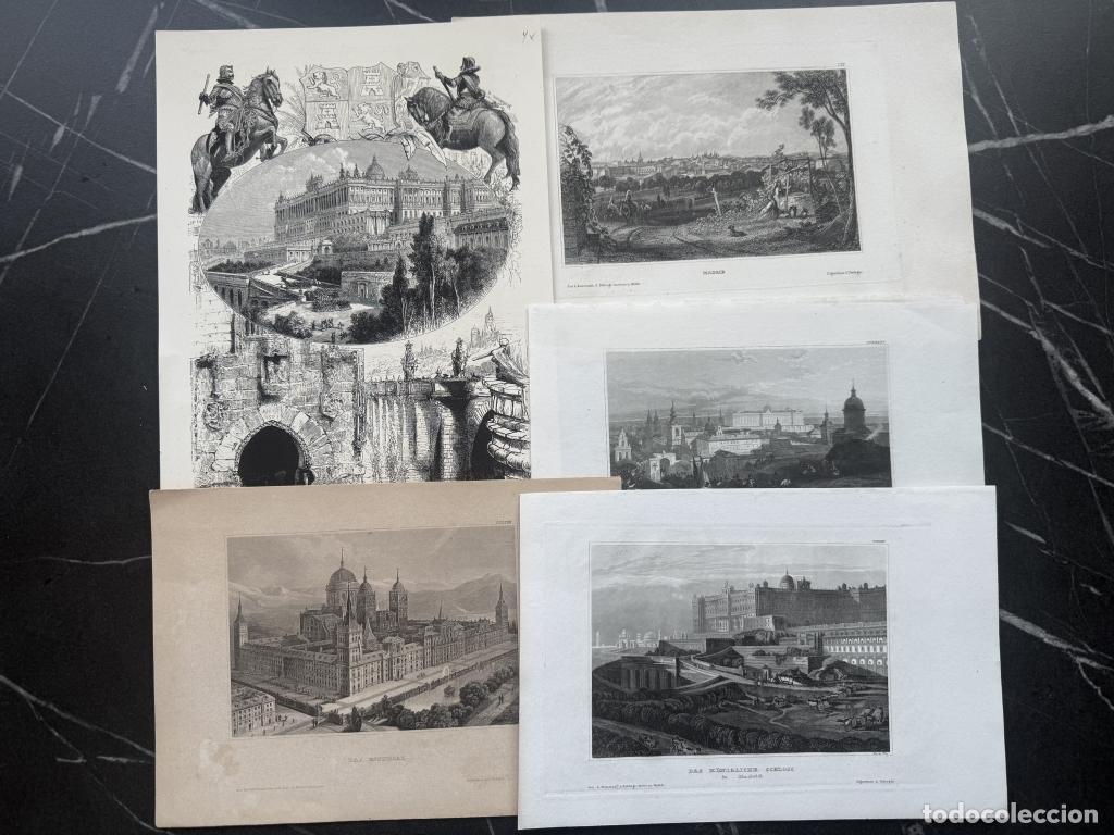 Kunst: Cinco vistas distintas de Madrid (Espa&ntilde;a, hacia 1850. Varios autores.
