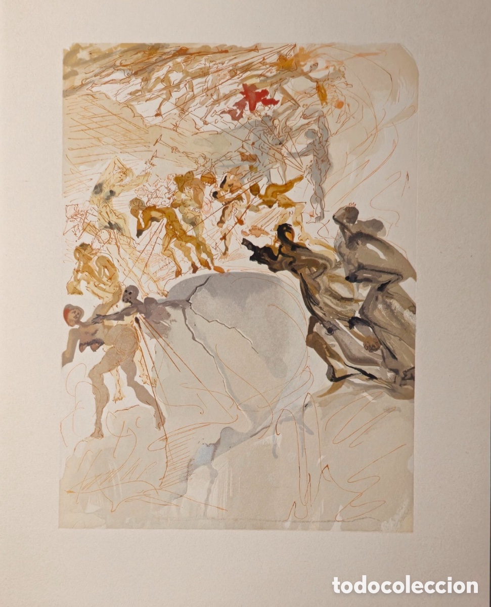 Arte: Xilograf&iacute;as Divina Comedia Salvador Dali Original Edici&oacute;n Italiana Salani 1964