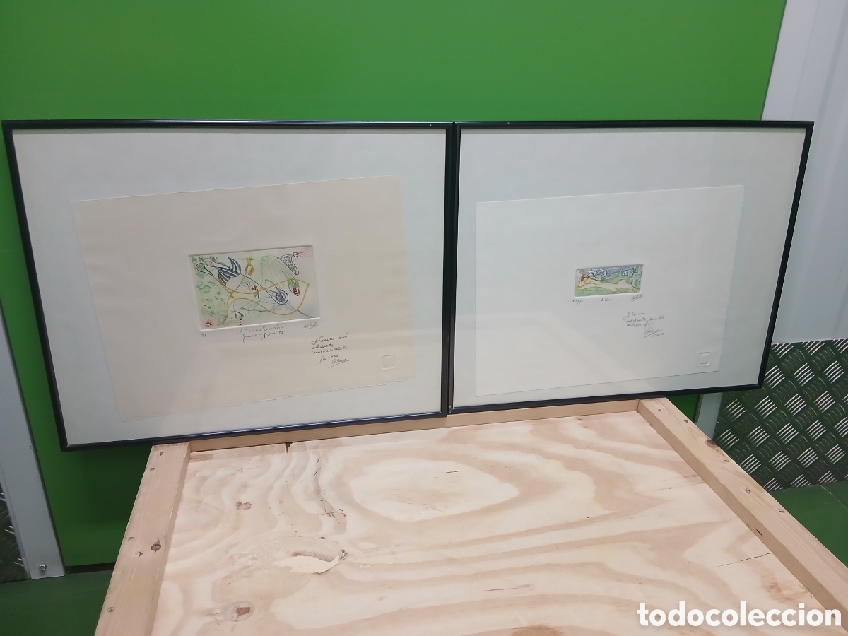 Arte: A. RIOS .2 LITOGRAFIAS A LORCA Y A BACO