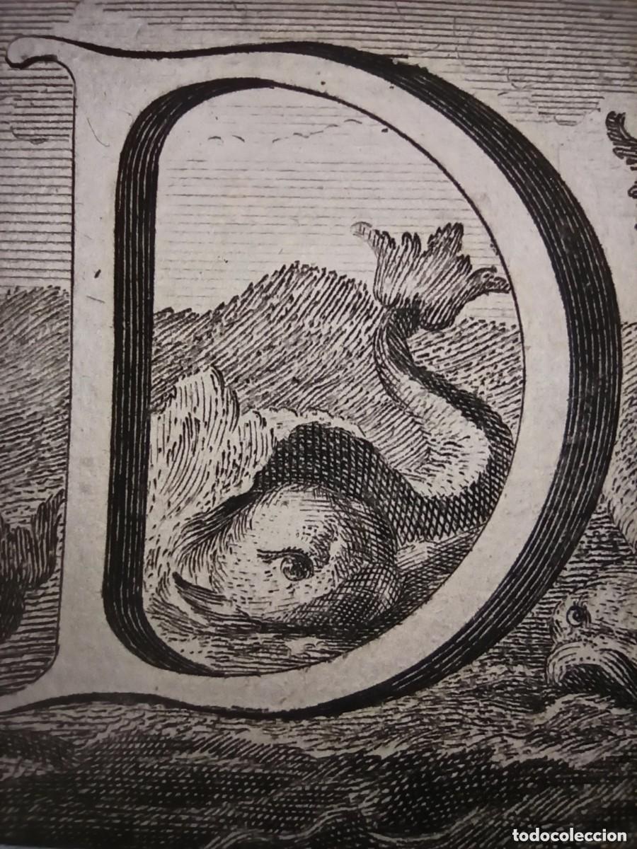 Arte: ESPL&Eacute;NDIDO GRABADO, LETRA CAPITULAR, D, NOLLI / VANVIELLI ORIGINAL,1762, N&Aacute;POLES