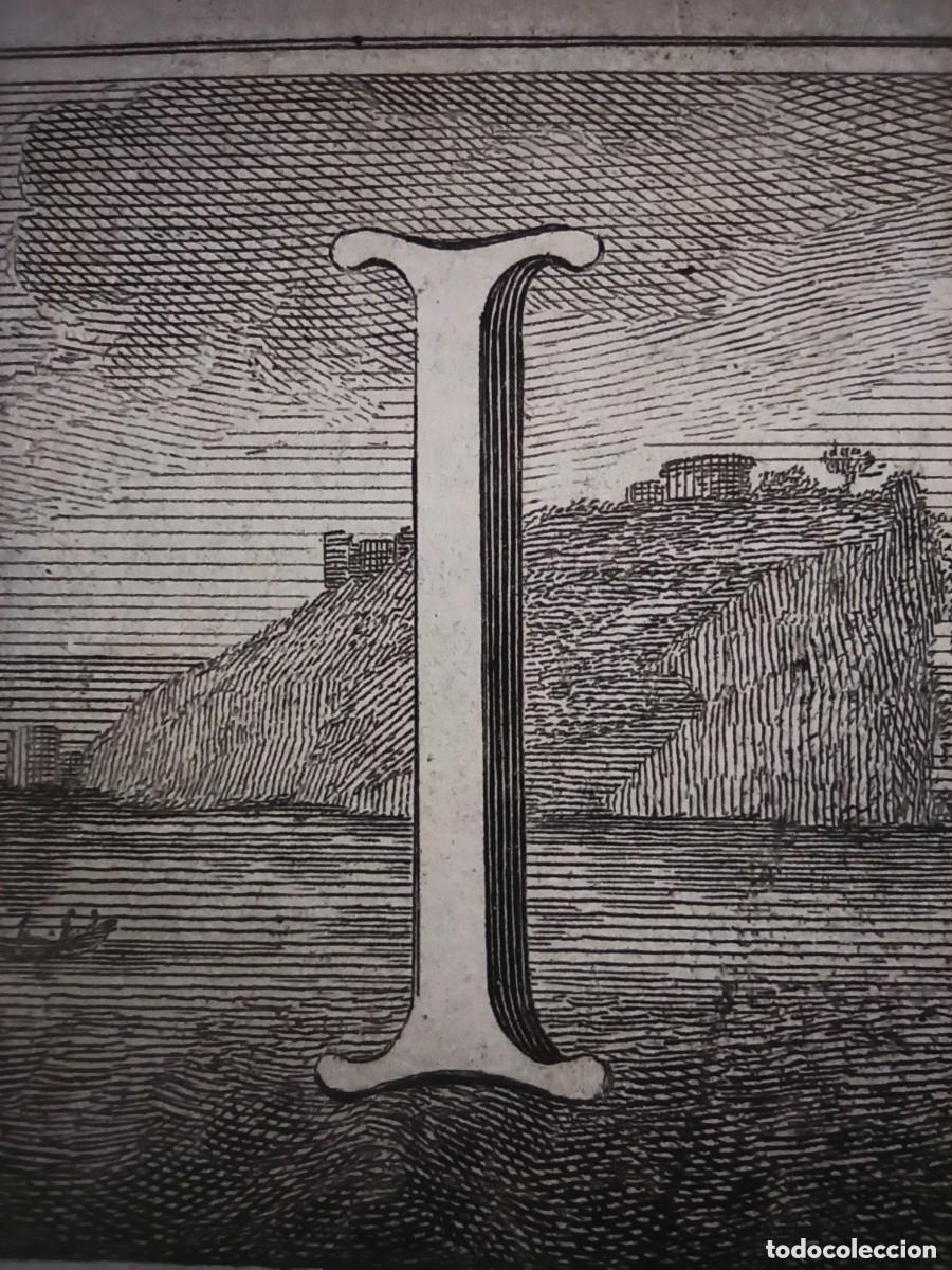 Arte: ESPL&Eacute;NDIDO GRABADO, LETRA CAPITULAR, I, ORIGINAL,1762, N&Aacute;POLES