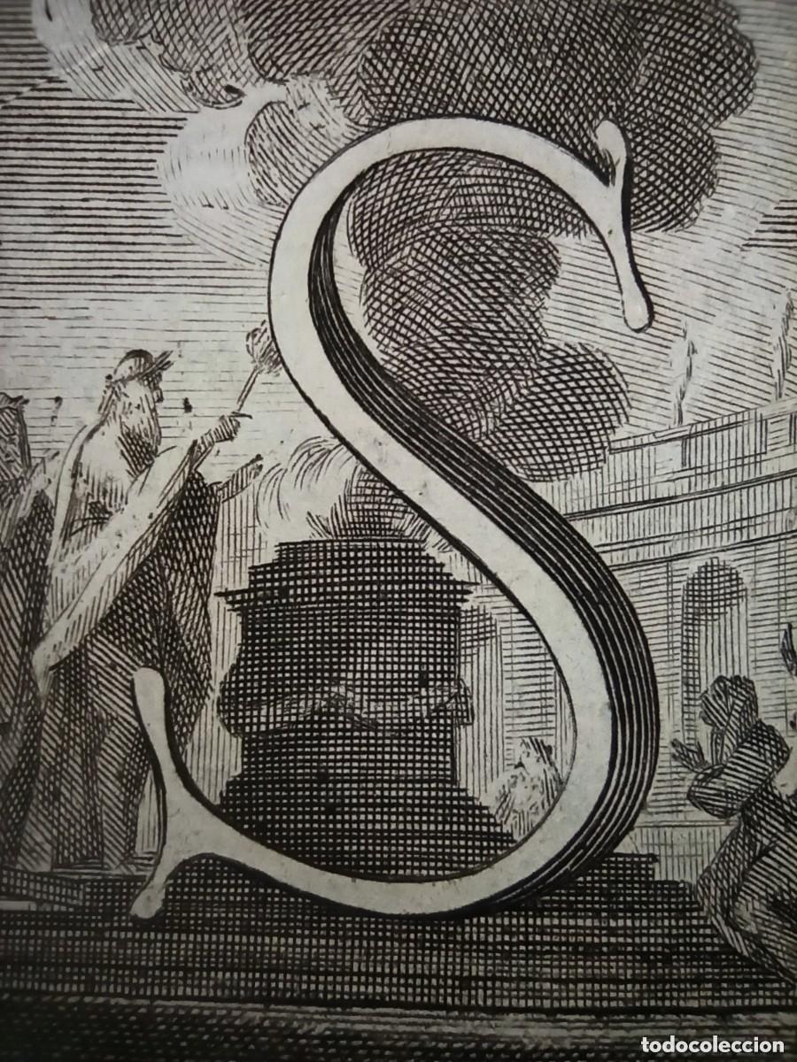 Arte: ESPL&Eacute;NDIDO GRABADO, LETRA CAPITULAR, S, NOLLI / VANVIELLI ORIGINAL,1762, N&Aacute;POLES