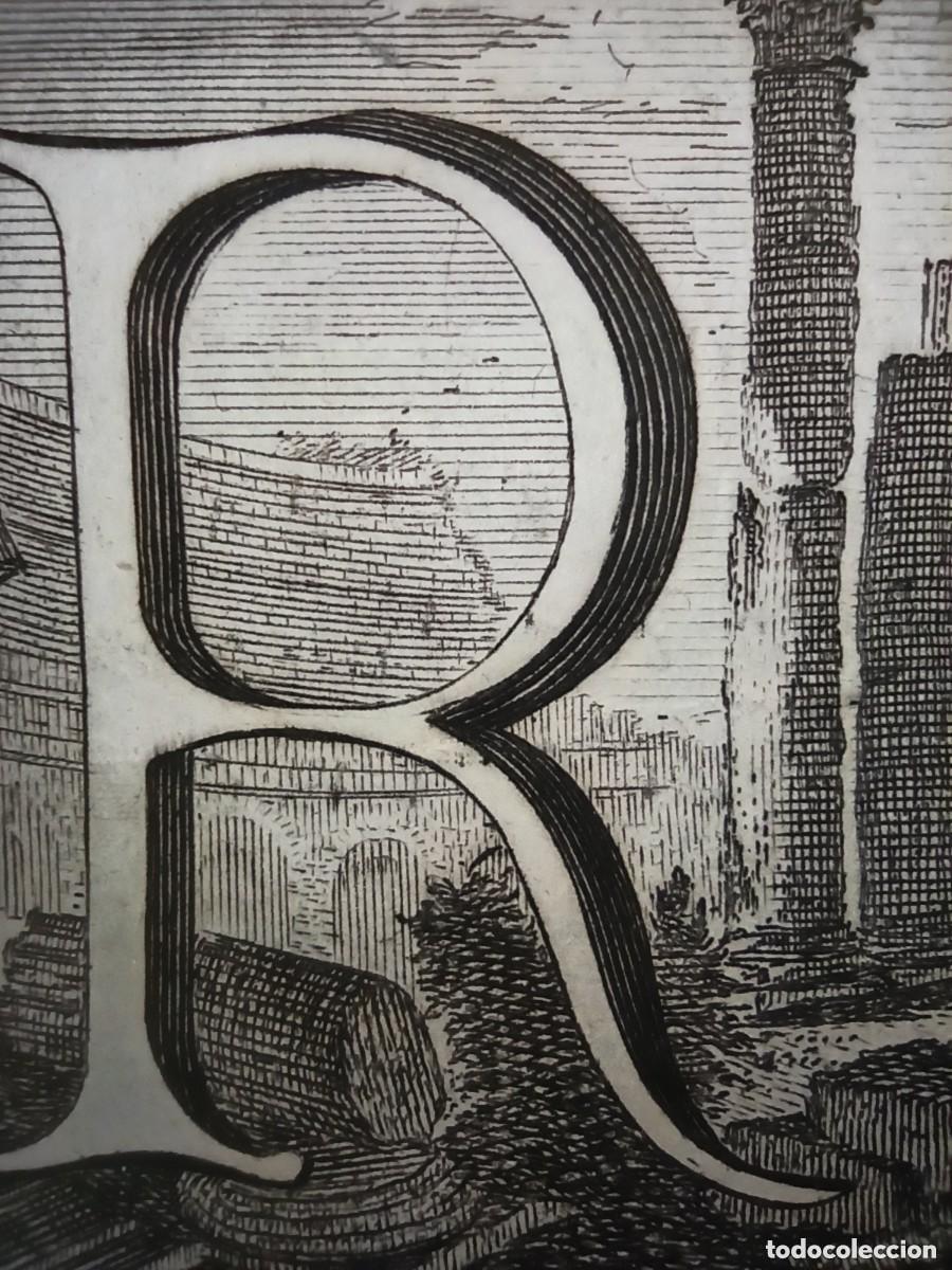 Arte: ESPL&Eacute;NDIDO GRABADO, LETRA CAPITULAR, R, NOLLI / VANVIELLI ORIGINAL,1762, N&Aacute;POLES