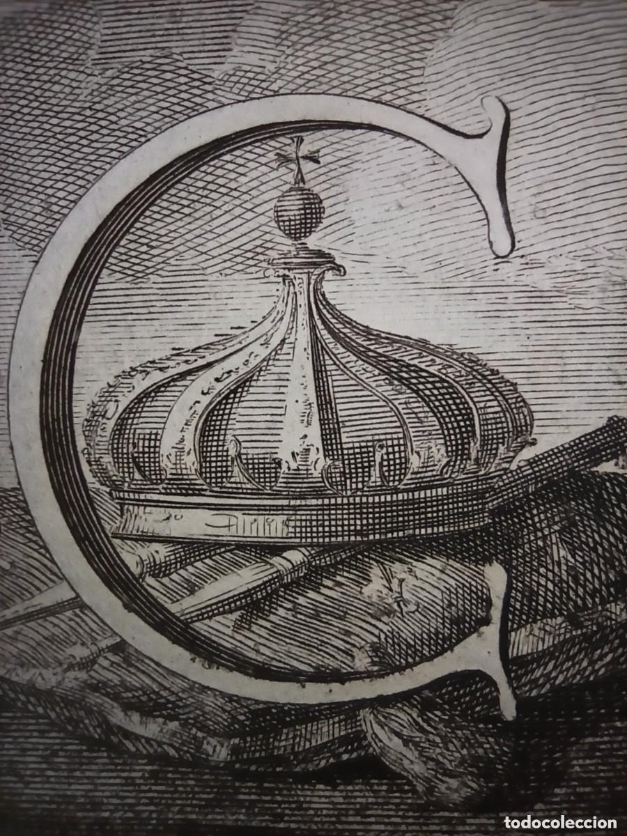 Arte: ESPL&Eacute;NDIDO GRABADO, LETRA CAPITULAR, C, NOLLI / VANVIELLI ORIGINAL,1762, N&Aacute;POLES
