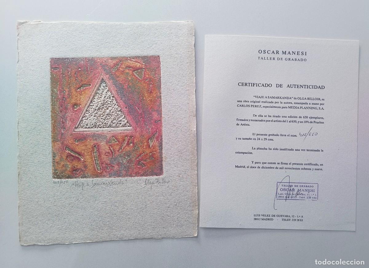 Arte: Olga Billoir - Viaje a Samarkanda - Grabado 415/650 con certificado de autenticidad