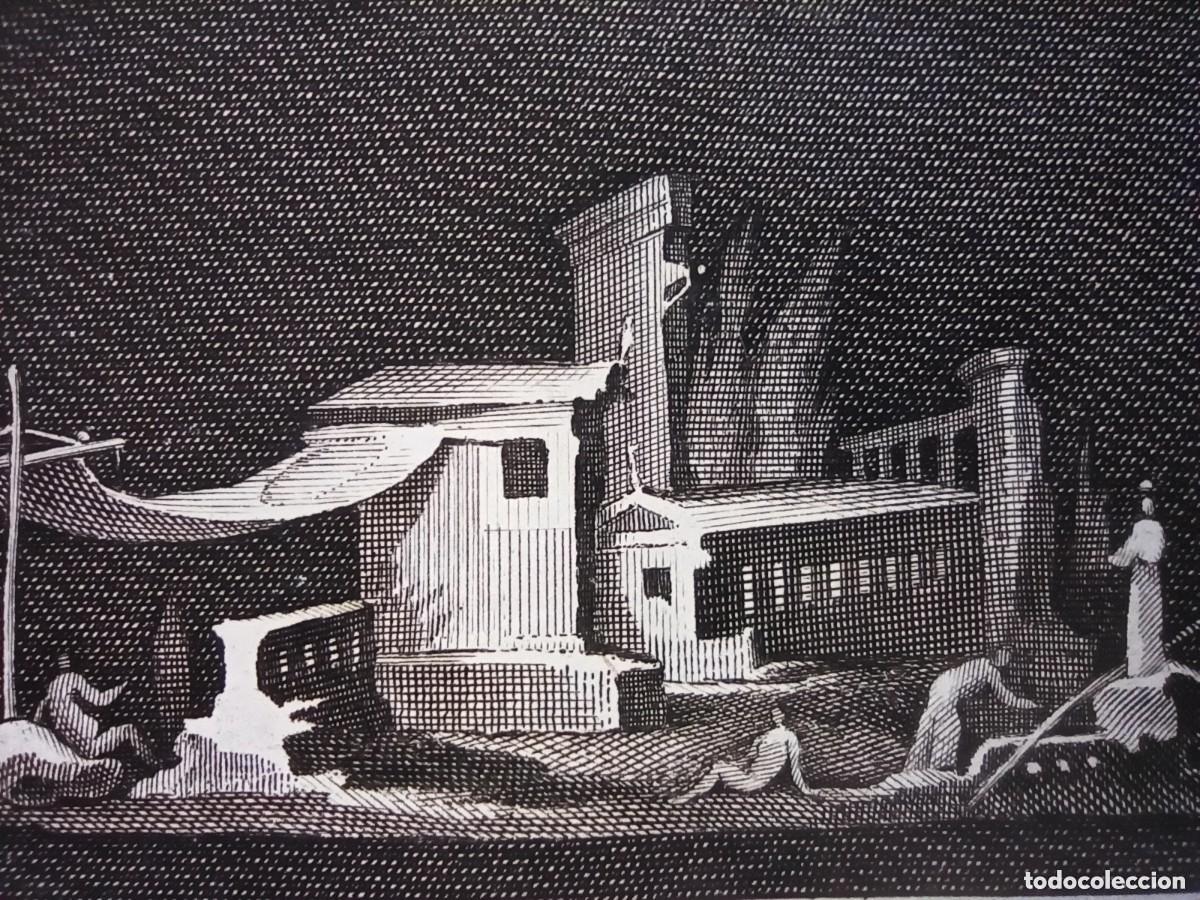 Arte: ESPL&Eacute;NDIDO GRABADO, FRESCOS ROMANOS Y HELEN&Iacute;STICOS HERCULANO, TEMPLO , ORIGINAL,1762, N&Aacute;POLES