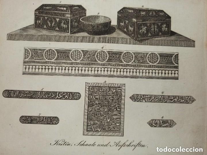 Arte: ESPL&Eacute;NDIDO GRABADO UTENSILIOS &Aacute;RABES TARRAGONA,LABORDE, LEIPZIG,1811, BUEN ESTADO