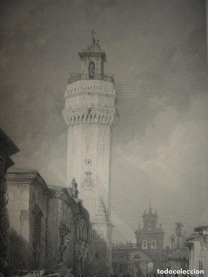 Arte: GRABADO C&Oacute;RDOBA, SAN NICOL&Aacute;S, ORIGINAL,DATADO EN PLANCHA, 1836, DAVID ROBERTS, 1&ordf; EDICI&Oacute;N, PERFECTO.