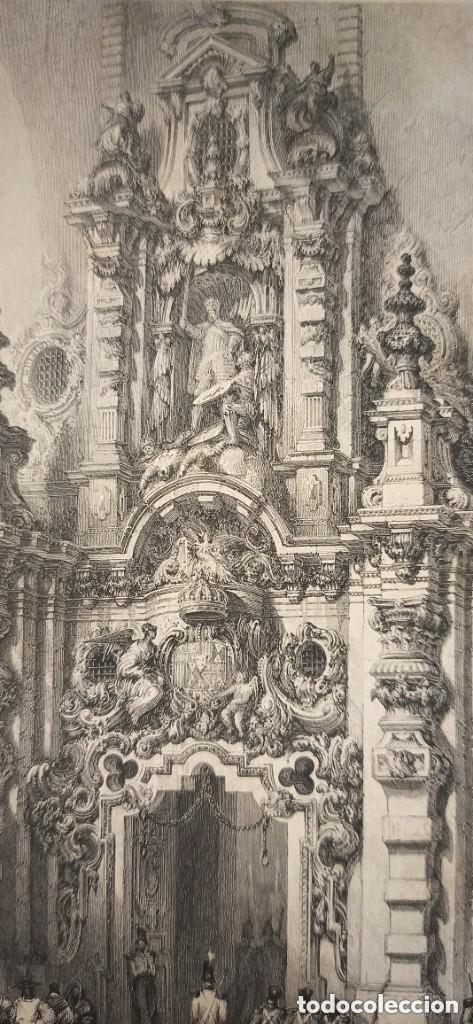 Arte: GRABADO HOSPICIO SAN FERNANDO, HOY MUSEO HISTORIA MADRID, ORIGINAL,1838, ROBERTS , 1&ordf; EDICI&Oacute;N.