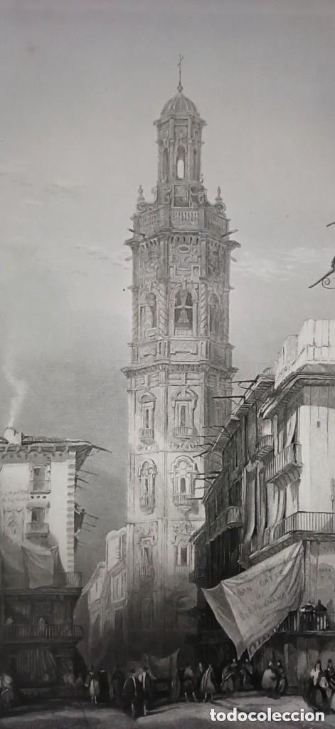 Arte: GRABADO TORRE SANTA CATALINA, VALENCIA, ORIGINAL,1838, ROBERTS / KERNOT , 1&ordf; EDICI&Oacute;N.