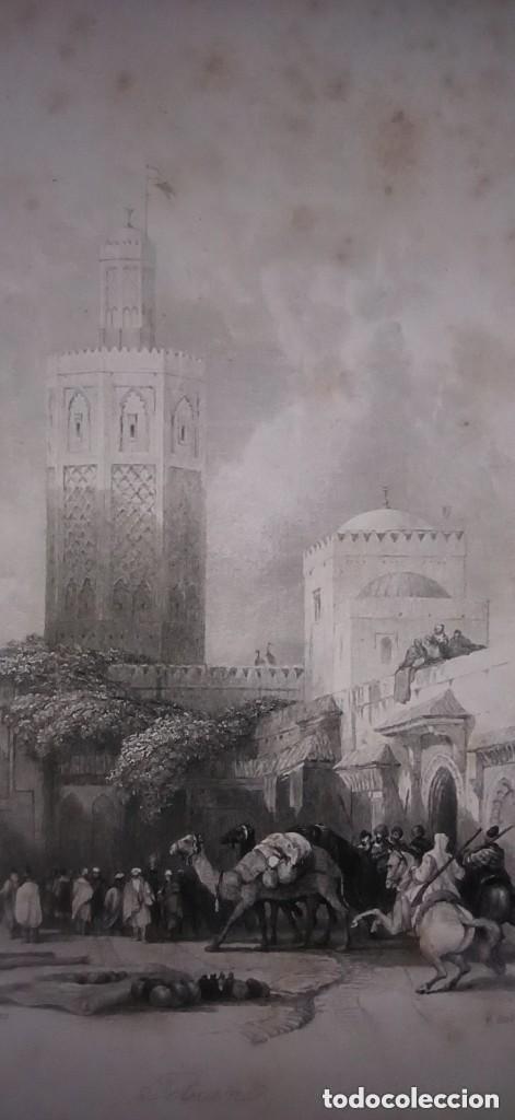Arte: GRABADO VISTA TETUAN, MARRUECOS, ORIGINAL,1838,, ROBERTS, FRONTISPICIO, 1&ordf; EDICI&Oacute;N.