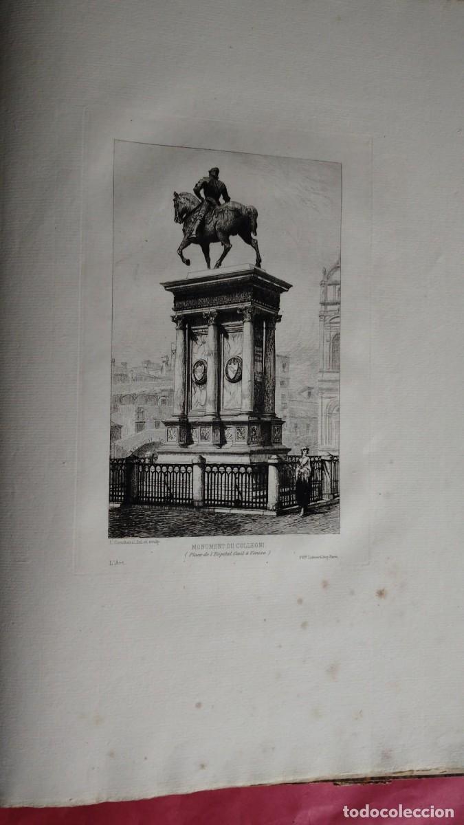Arte: MONUMENTO DE COLLEONI.-L. GAUCHEREL.-IMPRENTA DE LIENARD.-VENECIA.-AGUAFUERTE.-GRABADO.-SIGLO XIX.